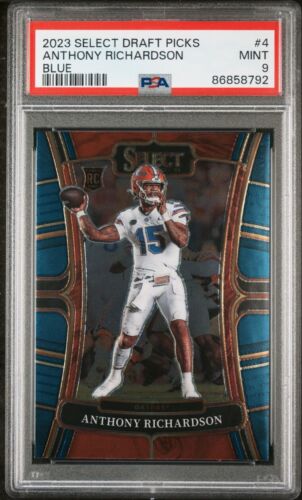 2023 Panini Select Draft Picks Blue #4 Anthony Richardson Rookie RC PSA 9 Colts