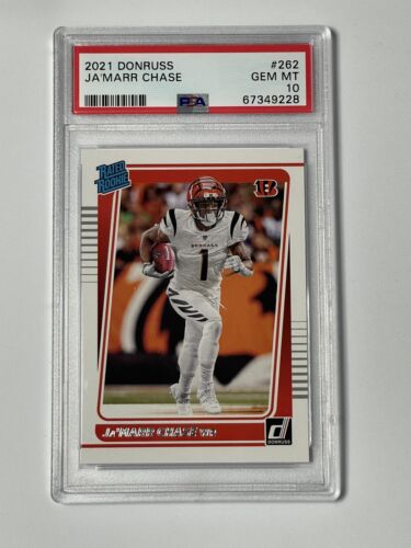 2021 Jamarr Chase Panini Donruss Rated Rookie RC #262 GEM MINT PSA 10 Bengals