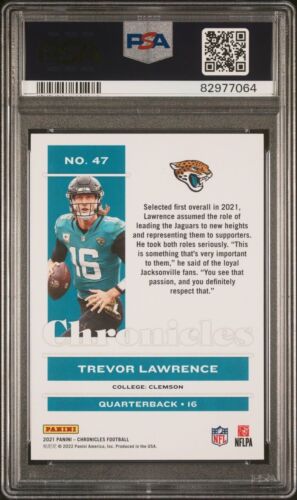 2021 Panini Chronicles Trevor Lawrence Pink #47 Rookie RC GEM MT PSA 10 Jaguars