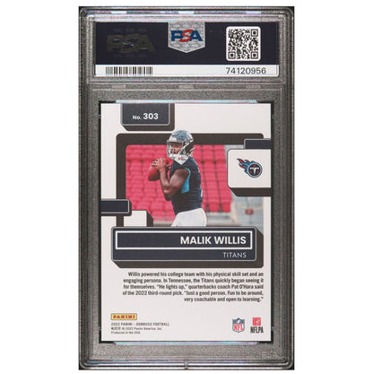 2022 Panini Donruss #303 Malik Willis Press Proof Premium Gold PSA MINT 9