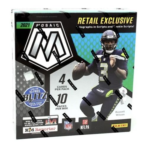 2021 Panini Mosaic Football Mega Box Walmart NFL Cards