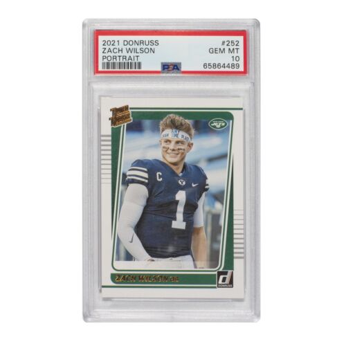 2021 Donruss Portrait #252 Zach Wilson New York Jets RC Rookie GEM MINT PSA 10