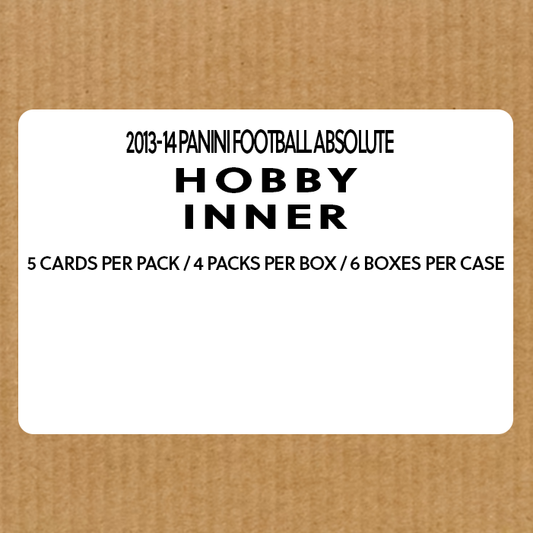 2013 Panini Absolute Football Hobby Box Factory Sealed Case 6 Boxes Per Case!