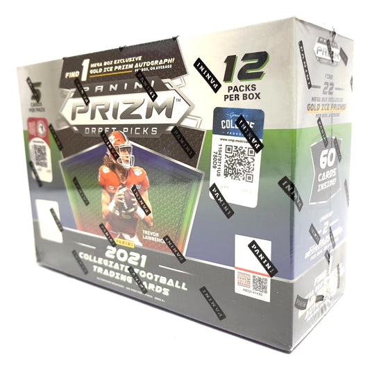 2021 Panini Prizm Draft Picks Football Mega Box Gold Ice Prizm Autograph- Sealed