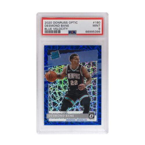 2020 Donruss Optic Blue Velocity Prizm #180 Desmond Bane RC Rookie PSA 9 MINT