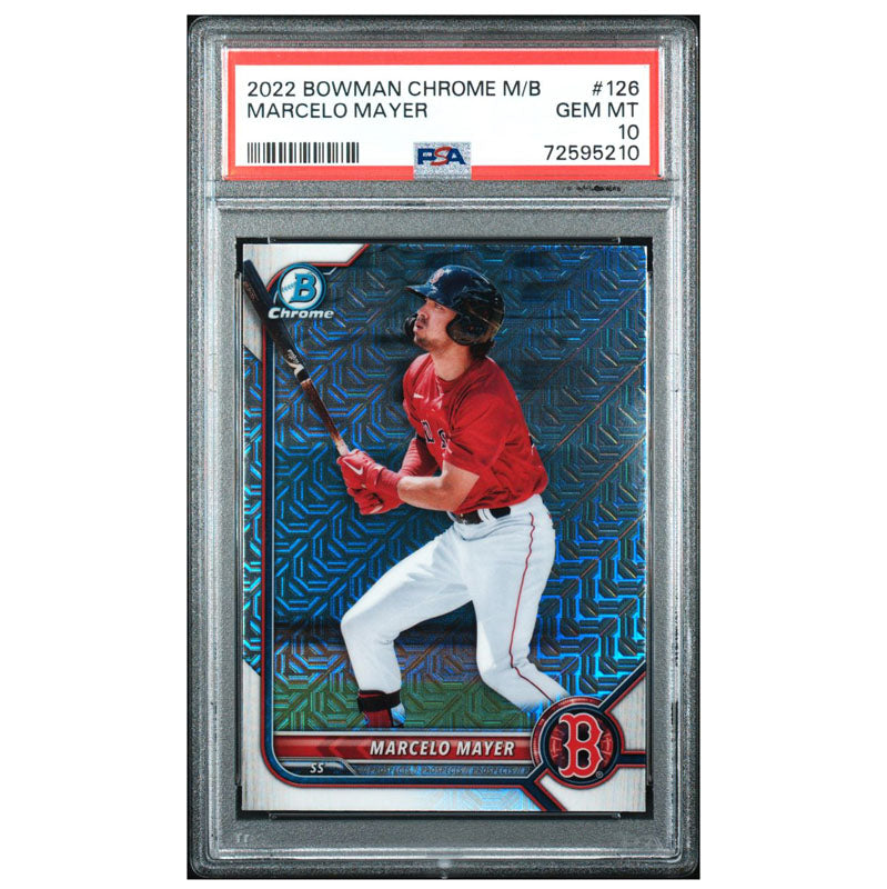 2022 Bowman Chrome Mega Box Marcelo Mayer PSA 10 Gem Mint #BCP126 Red Sox