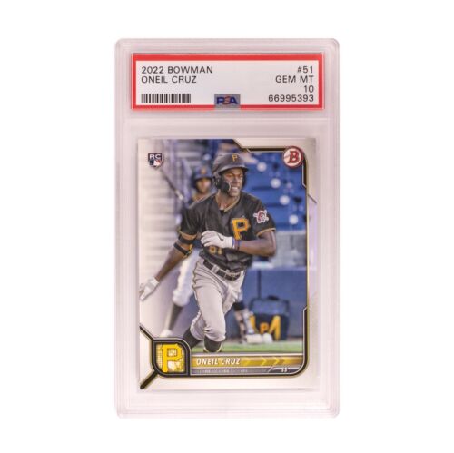 2022 Bowman Oneil Cruz Rookie RC Card #51 PSA 10 Gem Mint Pirates