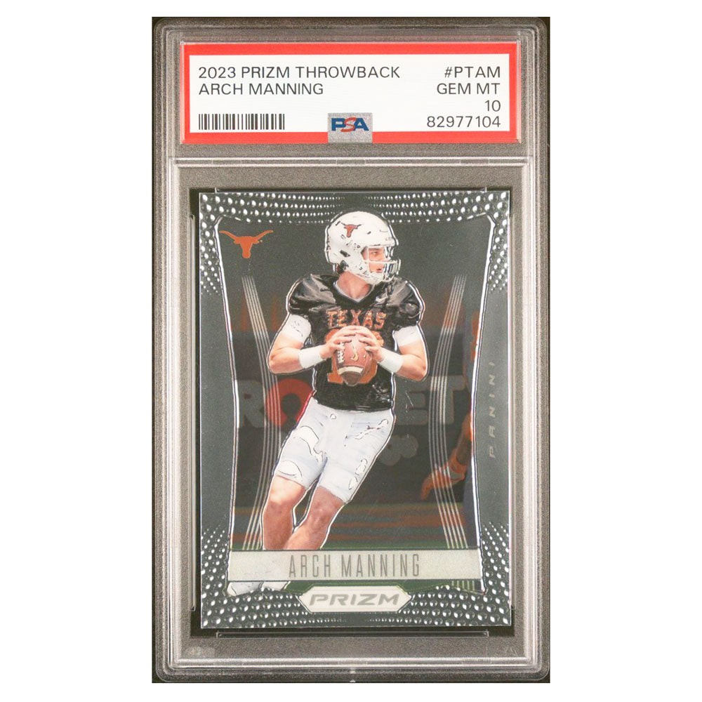 2023 Panini Prizm Throwback Arch Manning Texas Longhorns PSA 10 GEM MINT