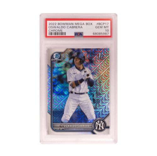 2022 Bowman Chrome Oswaldo Cabrera Mega Box Refractor Rookie RC PSA 10 GEM MINT