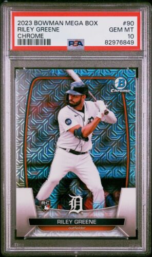 2023 Bowman Riley Greene Mojo Mega Box Chrome PSA 10 GEM MINT RC Rookie Tigers