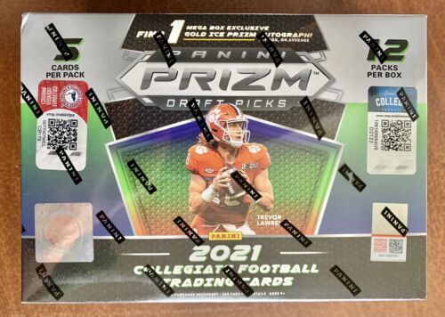 2021 Panini Prizm Draft Picks Football Mega Box Gold Ice Prizm Autograph- Sealed