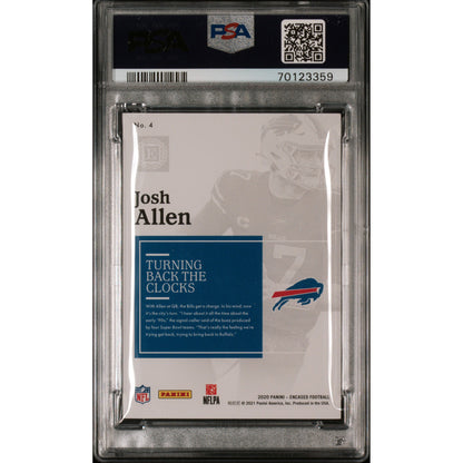 2020 Panini Encased Josh Allen Ruby /15 Buffalo Bills #4 PSA 10 Gem Mint POP 1!