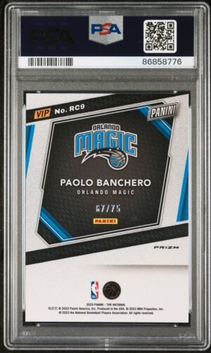 2023 Panini National VIP Party Gold Pack Paolo Banchero Pink Ice RC /75 PSA 9