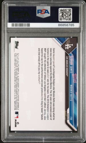 2023 Topps Now Mookie Betts LeBron James Salute To Greatness LA #736 PSA 10