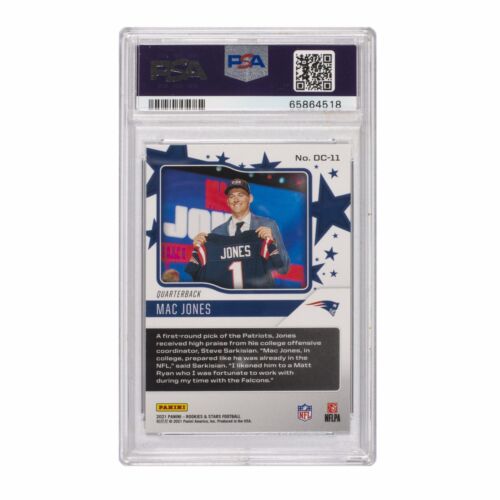 Mac Jones Patriots 2021 Panini Rookies & Stars Draft Class PSA 10 Gem Mint Pats