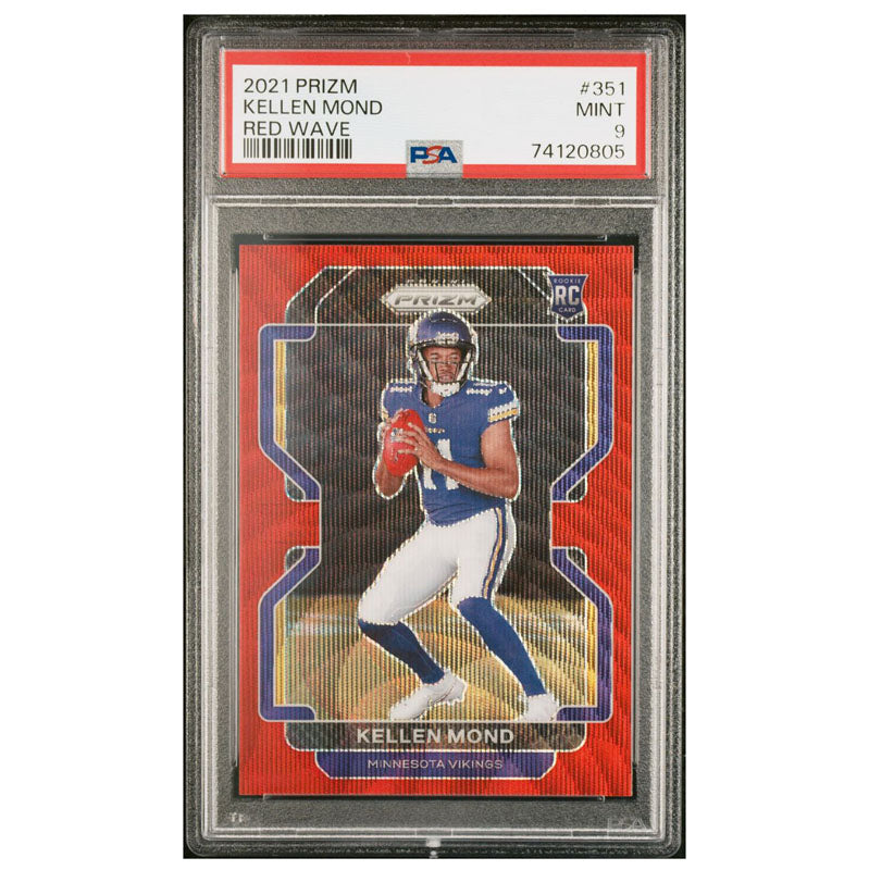 2021 Panini Prizm Red Wave #351 Kellen Mond /149 RC Mint PSA 9 Rookie