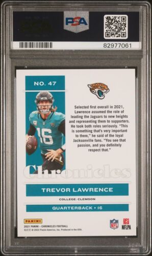 2021 Panini Chronicles #47 Trevor Lawrence Bronze RC Mint PSA 9 Jaguars