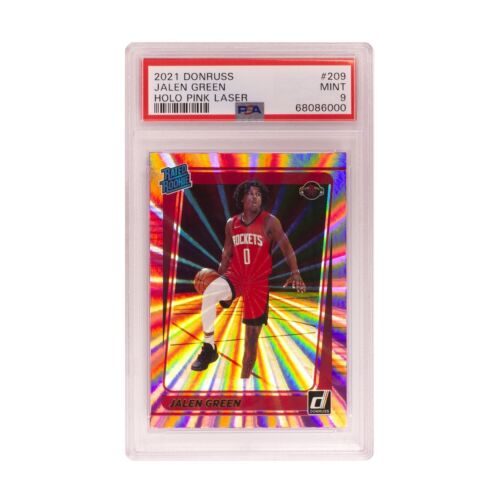 2021-22 Donruss Basketball Jalen Green Rated Rookie Holo Pink Laser PSA 9 Mint