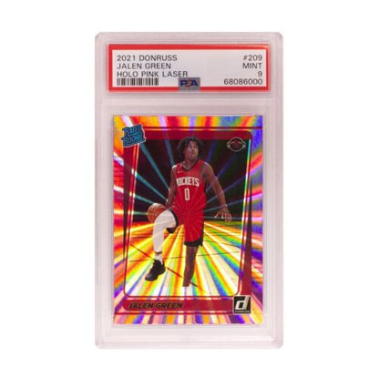 2021-22 Donruss Basketball Jalen Green Rated Rookie Holo Pink Laser PSA 9 Mint