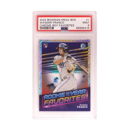 2022 Bowman Mega Box Wander Franco CHROME ROY Favorites #1 PSA 9 Mint RC Rays