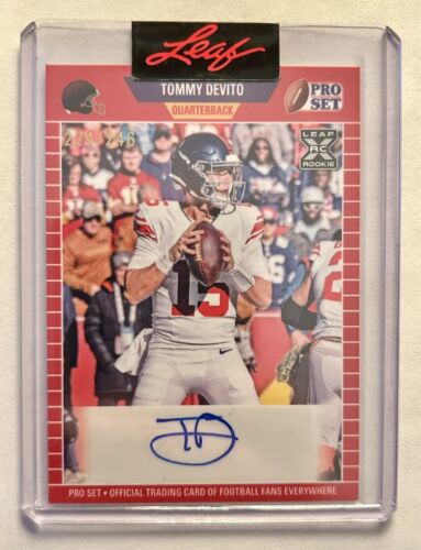 2023 Leaf Pro Set Tommy Devito RC Auto New York Giants Rookie Tommy Cutlets /246