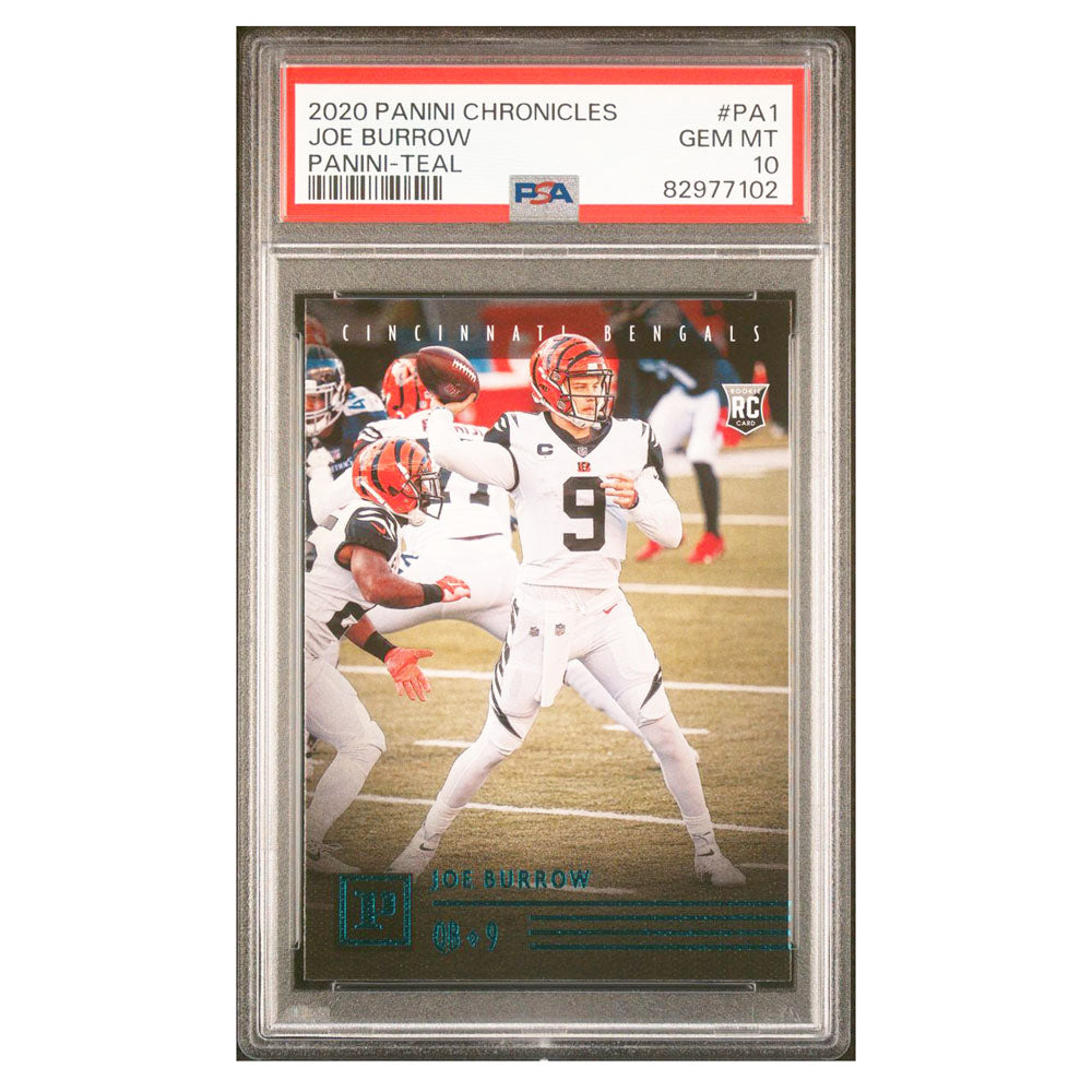 2020 Chronicles Joe Burrow RC Panini Teal #PA-1 Bengals Rookie Gem Mint PSA 10