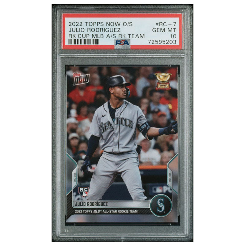 2022 Julio Rodriguez Topps Now Offseason Rookie Cup All-Star PSA 10 Gem Mint