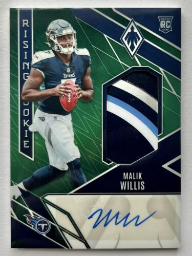 2022 Panini Phoenix Rising Rookie Malik Willis Rookie RC Mem Auto /3 Titans