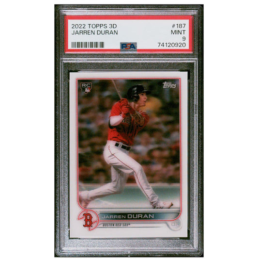 2022 Topps MLB 3D Jarren Duran Rookie RC PSA 9 MINT Boston Red Sox