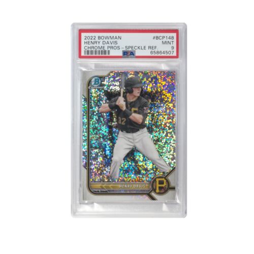 2022 Bowman Chrome Henry Davis Speckle Refractor /299 Mint PSA 9 Pirates