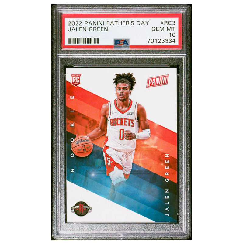 2022 Panini Father's Day Jalen Green PSA 10 Gem Mint RC3 Rockets Rookie Pop 3