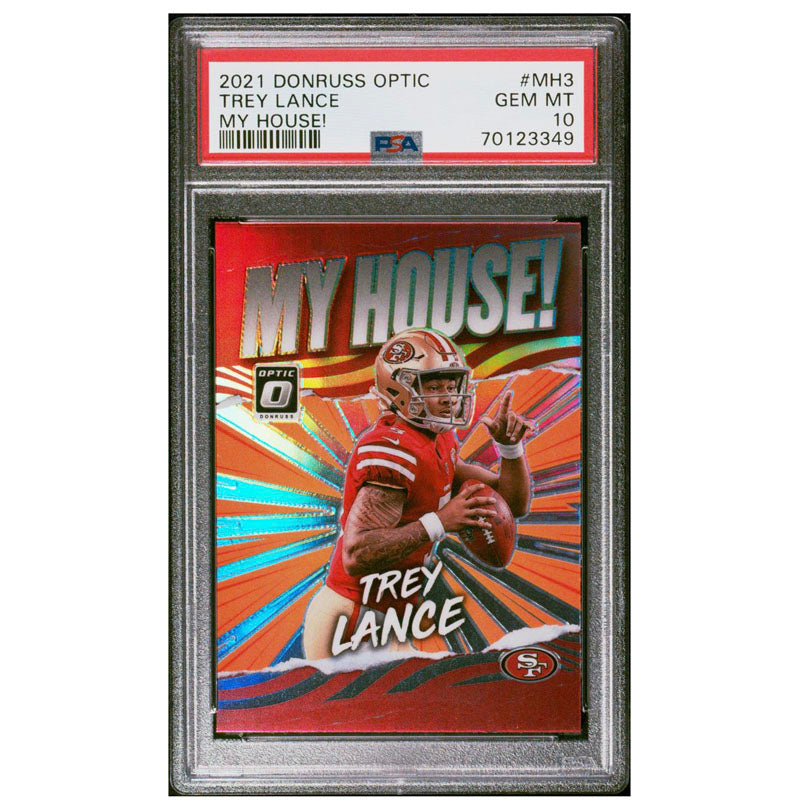 2021 Panini Donruss Optic Football My House Trey Lance Rookie RC Gem Mint PSA 10