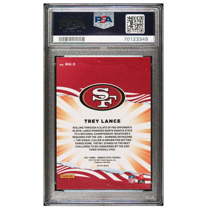 2021 Panini Donruss Optic Football My House Trey Lance Rookie RC Gem Mint PSA 10