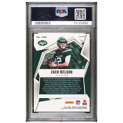 2021 Rookies And Stars Zach Wilson Pulsar Prizm Gem Mint PSA 10 New York Jets