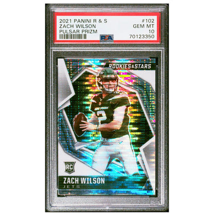 2021 Rookies And Stars Zach Wilson Pulsar Prizm Gem Mint PSA 10 New York Jets