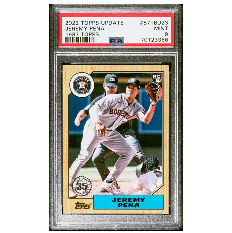 2022 Topps Update Jeremy Pena 1987 Topps Rookie RC Mint PSA 9 Astros