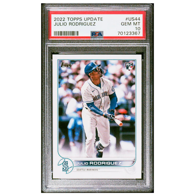 2022 Topps Update Julio Rodriguez Rookie RC #US44 Gem Mint PSA 10 Mariners