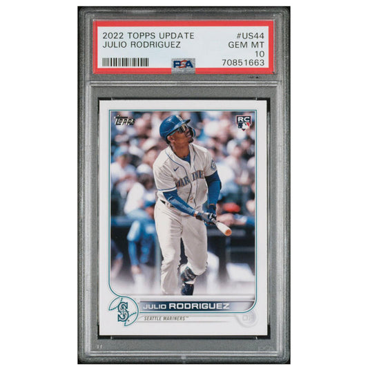 2022 Topps Update Julio Rodriguez Rookie RC #US44 Gem Mint PSA 10 Mariners