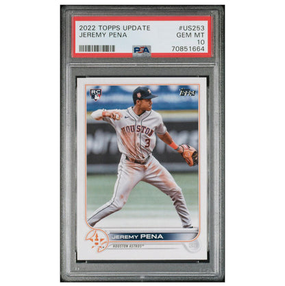 2022 Topps Update #US253 Jeremy Pena Astros Rookie Card RC PSA 10 Gem Mint