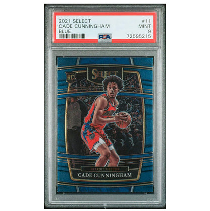 2021-22 Panini Select Basketball Cade Cunningham #11 Blue Mint PSA 9 Pistons