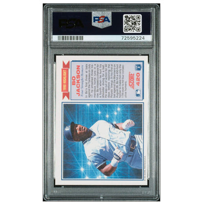 1991 Score Bo Jackson 1990 Highlights 4 Straight Homers Mint PSA 9 Royals #420