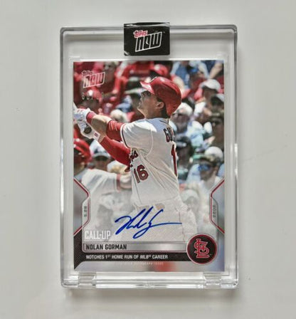 2022 MLB TOPPS NOW® Nolan Gorman Call-up Rookie Card 251A Auto /99 Cardinals