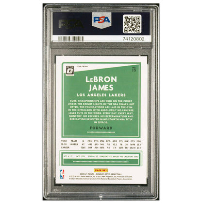 2020 Panini Donruss Optic LeBron James Fanatics Box Set PSA 8 Los Angeles Lakers