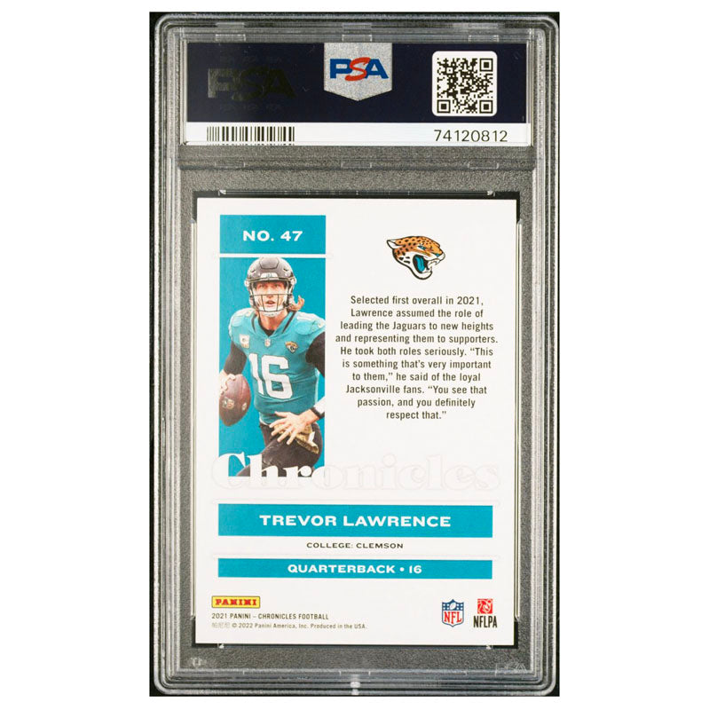 2021 Panini Chronicles Trevor Lawrence Pink #47 Rookie RC GEM MT PSA 10 Jaguars