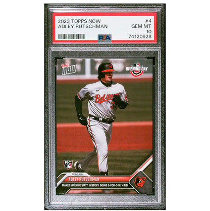 2023 Topps Now #4 Adley Rutschman Baltimore Orioles RC Rookie PSA 10 GEM MINT