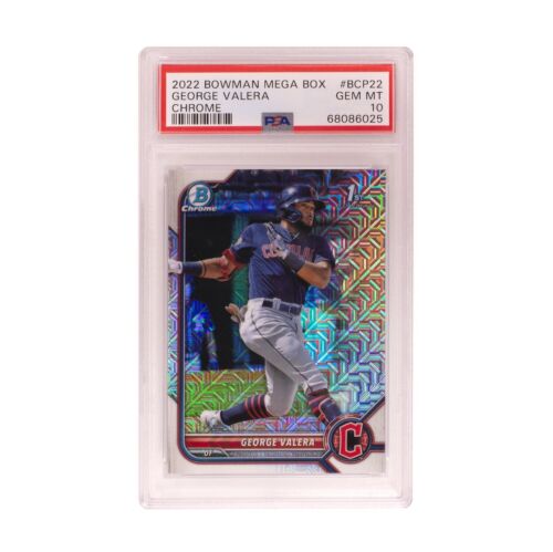 2022 Bowman Chrome Prospects Mega Box Mojo Refractor George Valera PSA 10 GEM MT