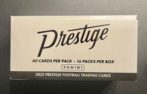 2022 Panini Prestige Football Hanger Pack Box (16 Factory Sealed Packs)