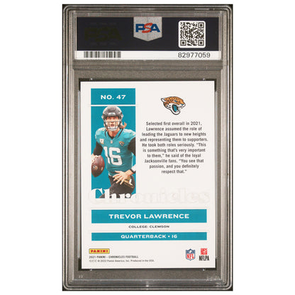 2021 Panini Chronicles #47 Trevor Lawrence Bronze RC Gem Mint PSA 10 Jaguars