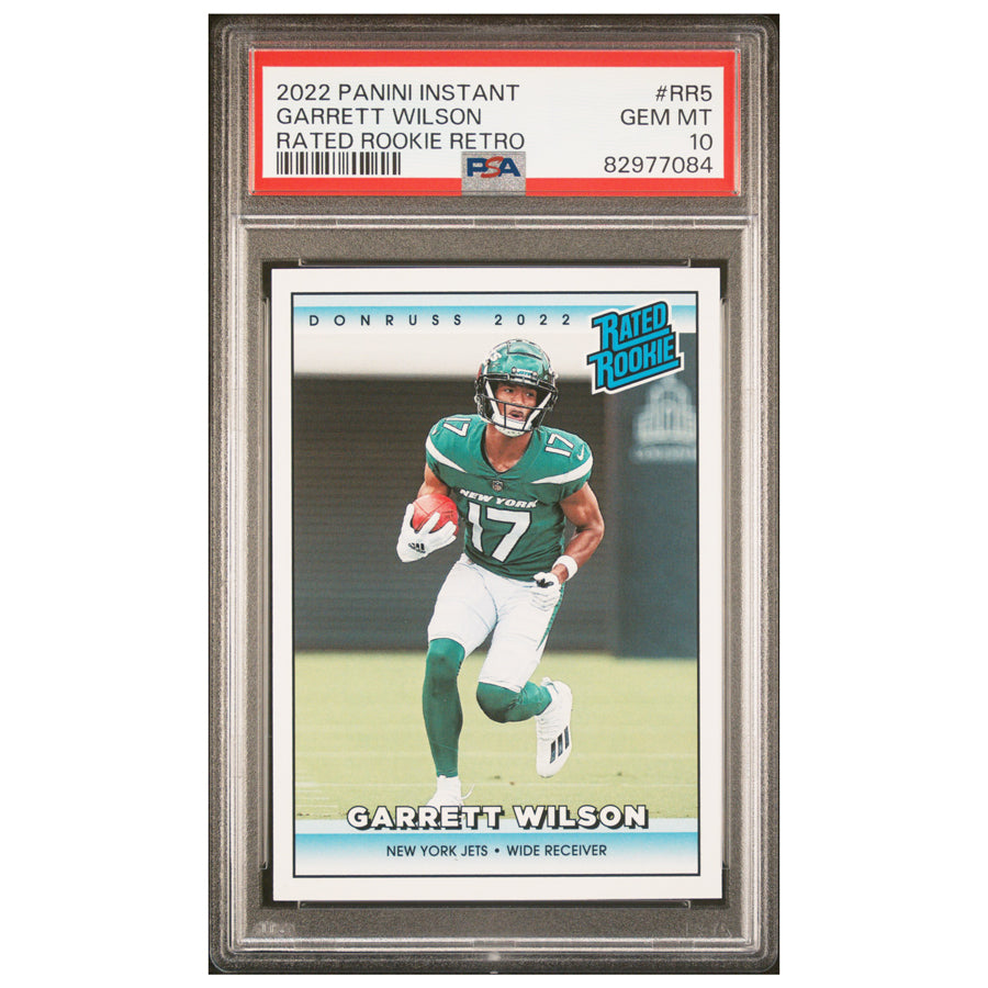 2022 Panini Instant Retro Rated Rookie RR5 Garrett Wilson RC PSA 10 NY Jets