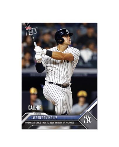 2023 Topps NOW Jasson Dominguez RC Call-Up Card # 834 New York Yankees Rookie